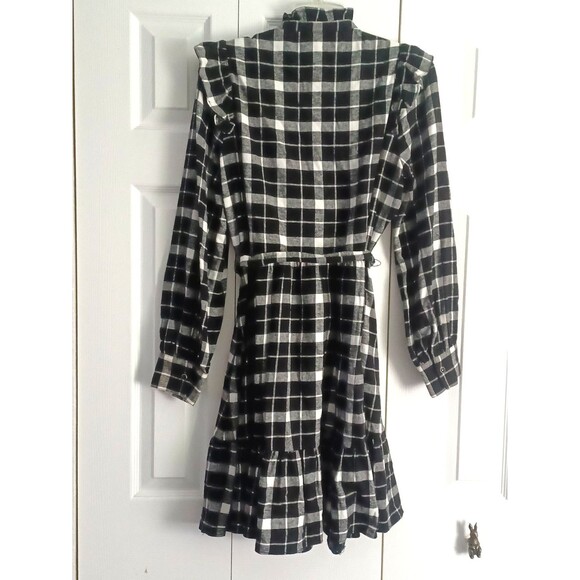 Kate Spade rustic plaid flannel dress M - Picture 4 of 10